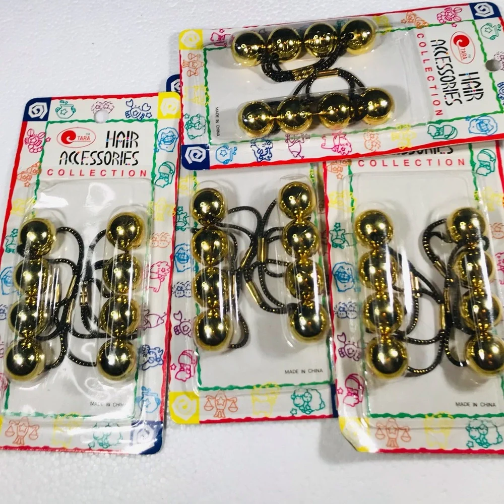 Gold Ball Vintage Hair Accessories Streetwear kidcore 80s 90s throwback
